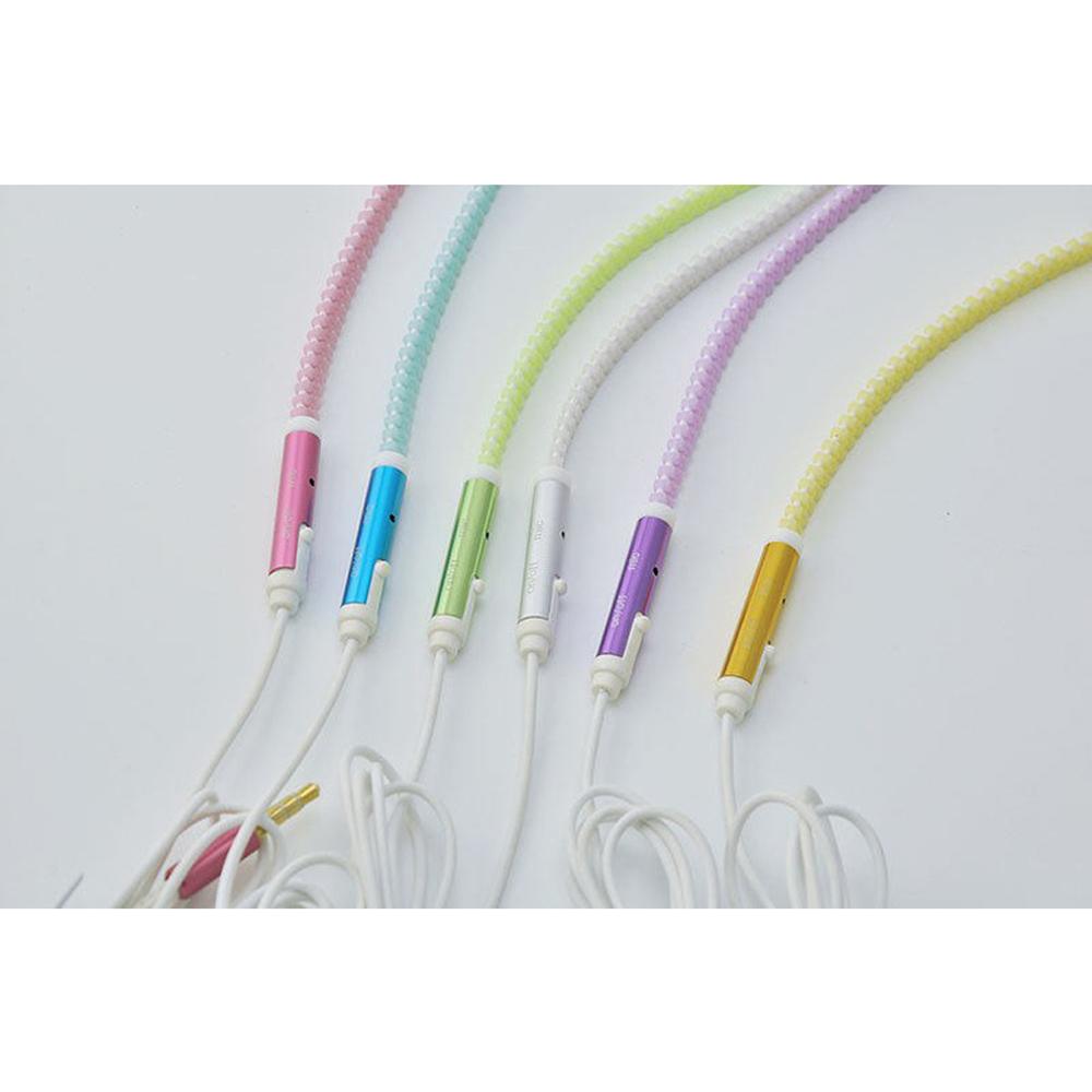 In-Ear Glow In The Dark Zipper Earphone