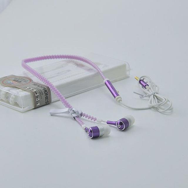 In-Ear Glow In The Dark Zipper Earphone