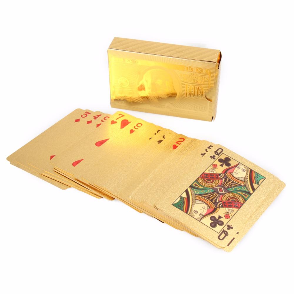 24K Gold Poker cards