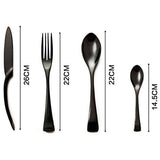 4PCS black metal Flatware Cutlery