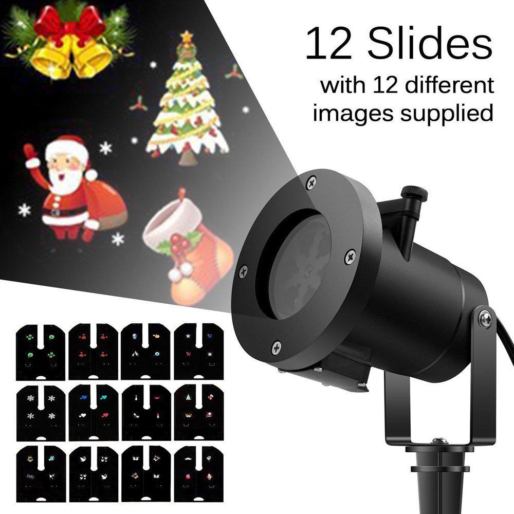 12 Patterns Christmas Laser Projector