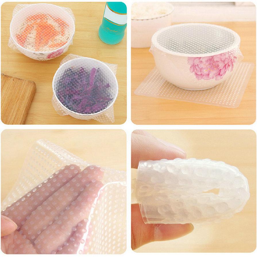 12pcs Magic silicone reusable food wrap