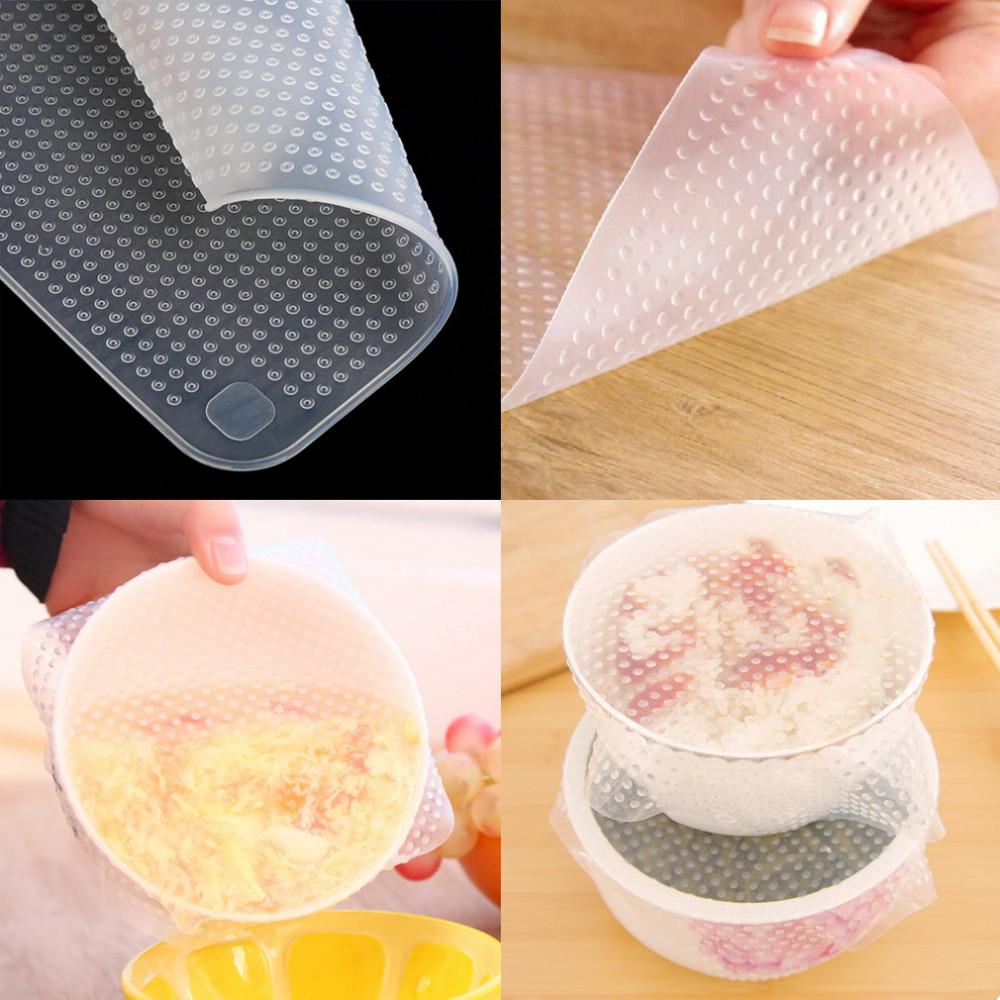 12pcs Magic silicone reusable food wrap