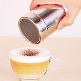 16 coffee stencils with a stainless steel cocoa powder dispenser