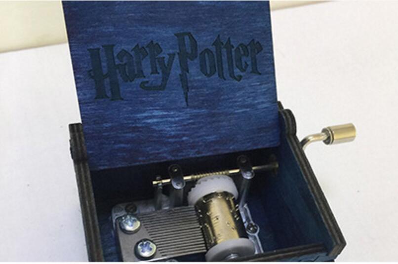 Harry Potter Themed Hand Engraved Wooden Music Box