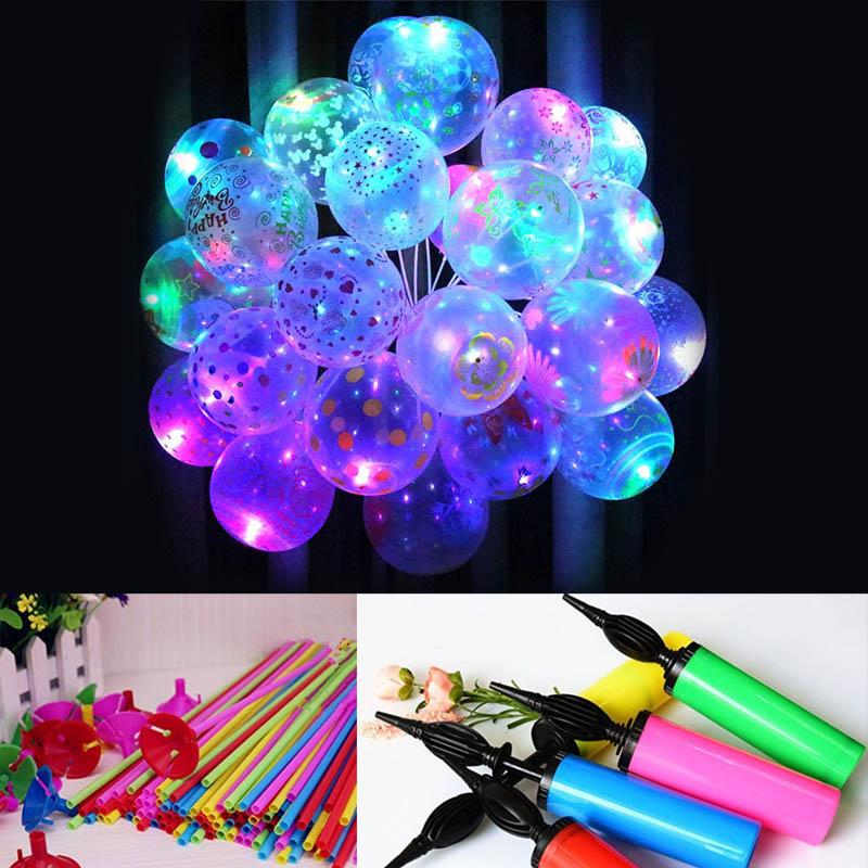 10 Pcs of LED Light Up Balloons